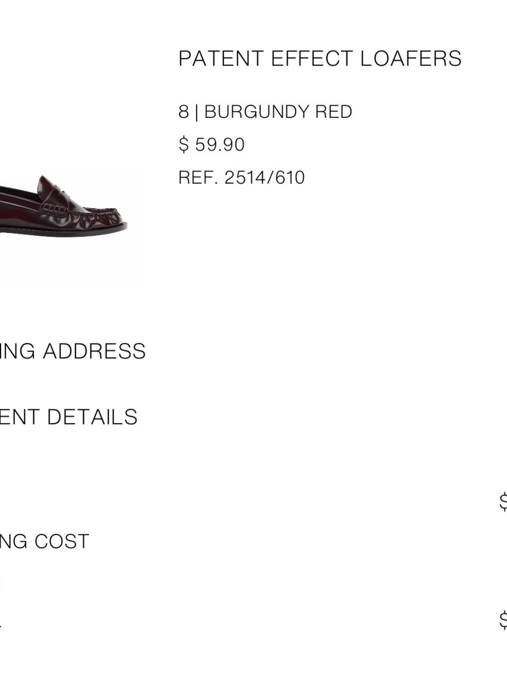 Zara Penny Loafers in Dark Burgundy - Picture 6 of 6